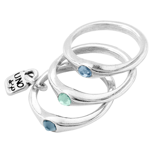 Кольцо UNOde50 ANI0678 "Ослепительно синий" M Серебряный цвет