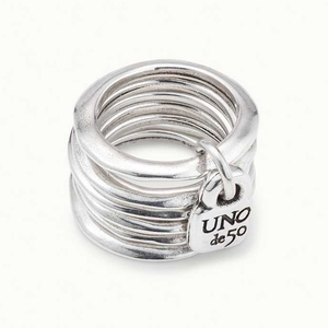 Кольцо UNOde50 ANI0057 "Под замком" L Серебряный цвет